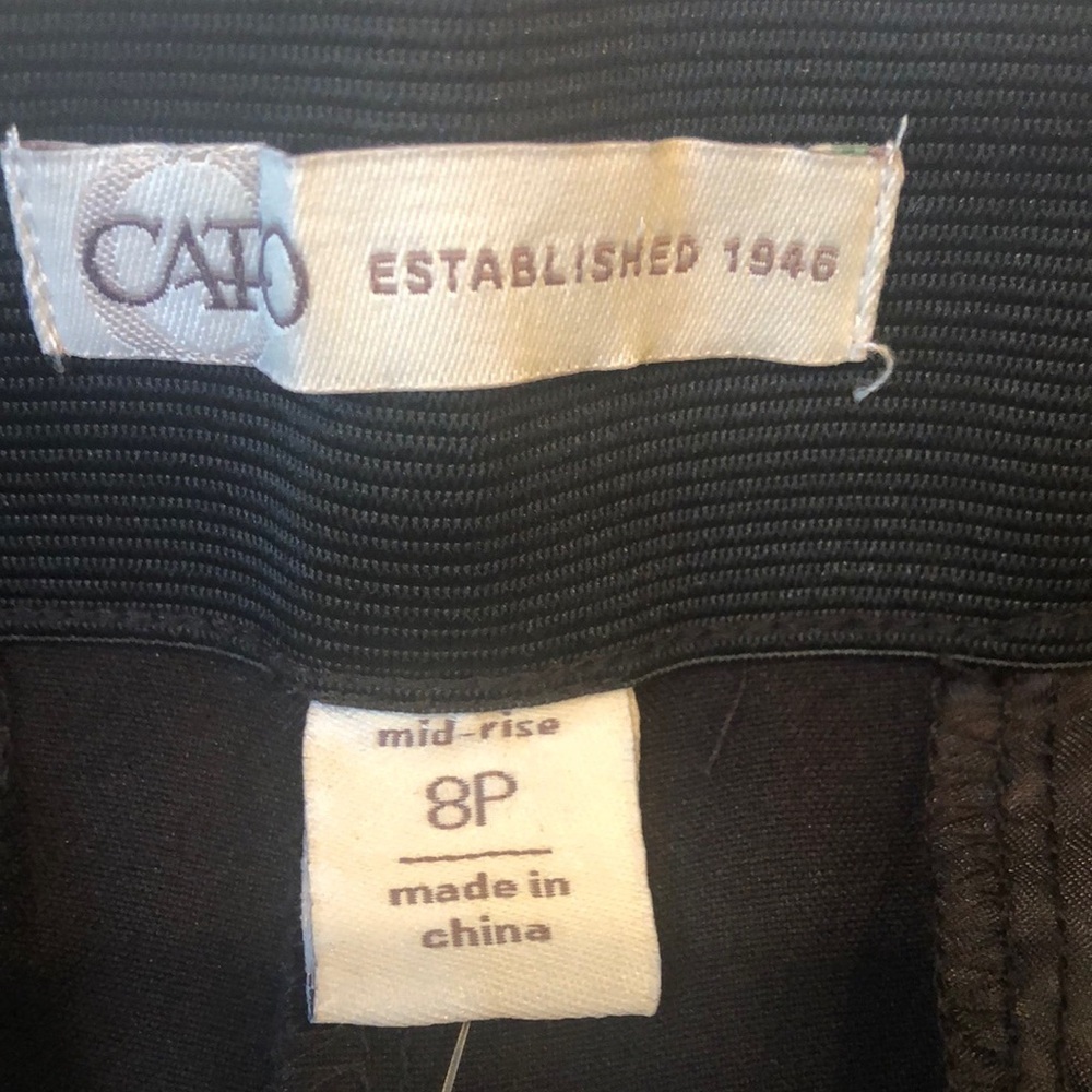 NWT Cato Sleek Black Dress Business Pants Elastic Waist women’s 8P - Picture 6 of 13